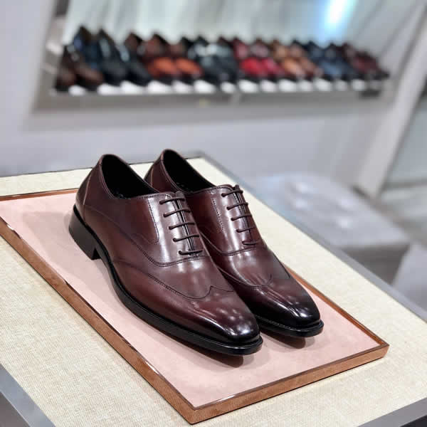 Spring And Summer New Berluti Dark Brown Fashion Alessandro Demesure Lace-Up Men'S Business Shoes